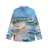 Women's Long Sleeve Button Down Beach Shirt