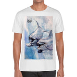 men's white t-shirt with dolphins