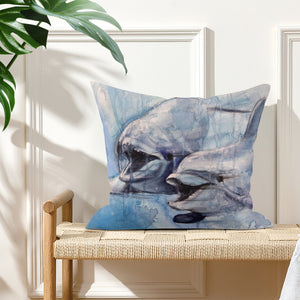 Dolphin Throw Pillow Cover