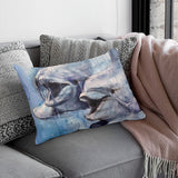 Rectangle Dolphin Pillow Cover