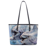 Leather Dolphin Tote Bag Purse