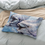 Rectangle Dolphin Pillow Cover