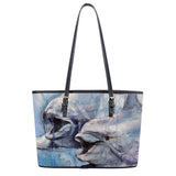 Leather Dolphin Tote Bag Purse
