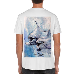 men's white dolphin t-shirt