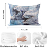 Rectangle Dolphin Pillow Cover