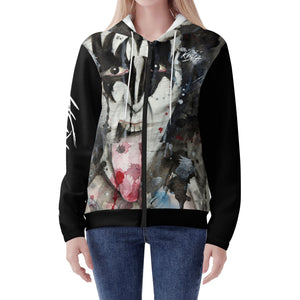 Women's 80's Rock Lightweight Zip Hoodie