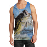 Men's Fishing Tank Top - Largemouth Bass