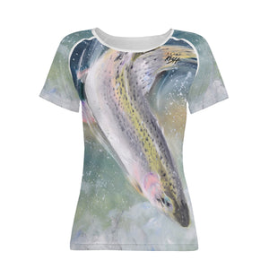 Women's Fishing T-Shirt - Rainbow Trout