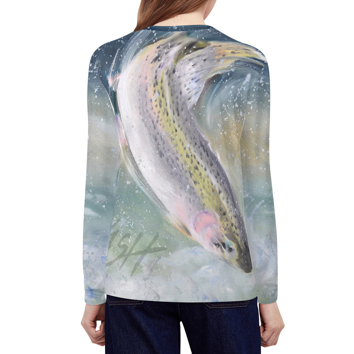 Women's Long Sleeve Fishing Shirt - Rainbow Trout