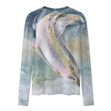 Women's Long Sleeve Fishing Shirt - Rainbow Trout