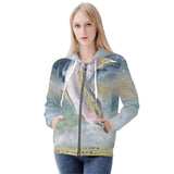 Womens Heavy Fishing Zip Hoodie - Rainbow Trout