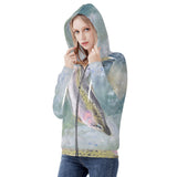 Womens Heavy Fishing Zip Hoodie - Rainbow Trout
