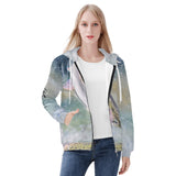 Womens Heavy Fishing Zip Hoodie - Rainbow Trout