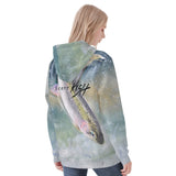 Womens Heavy Fishing Hoodie - Rainbow Trout
