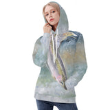 Womens Heavy Fishing Hoodie - Rainbow Trout