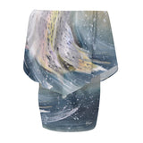 Women's Off-The-Shoulder Scarf Dress - Rainbow Trout