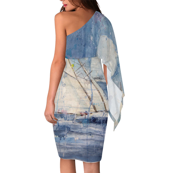 Sailing Dress - One Shoulder