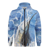 Men's Heavy Fishing Zip Hoodie - Sailfish