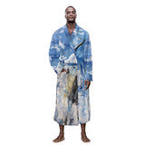 men's robe with sailfish