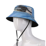 blue fishing hat