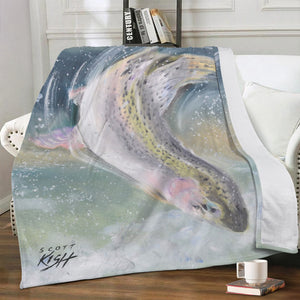 Rainbow Trout Fleece Blanket