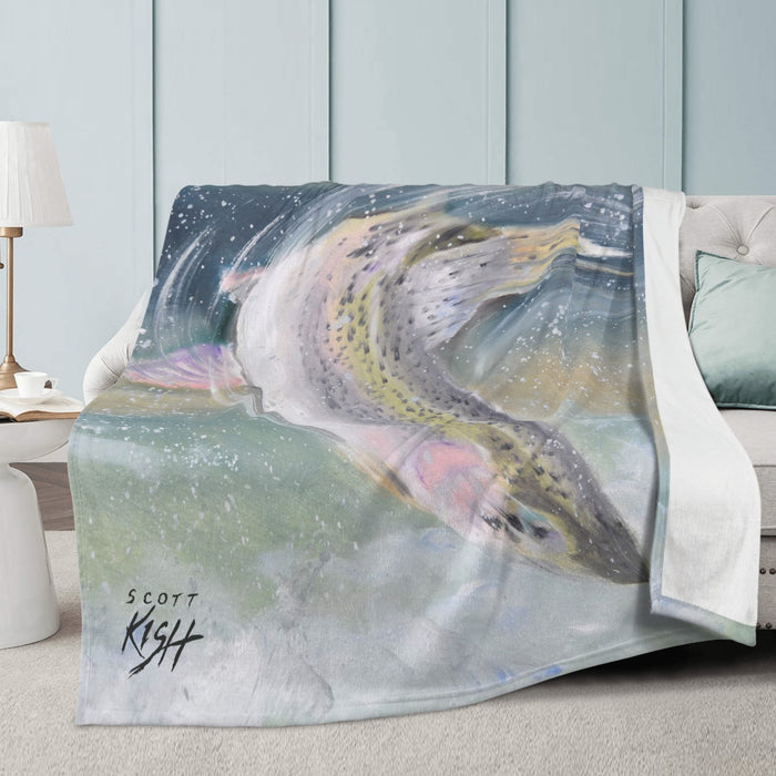 Rainbow Trout Fleece Blanket