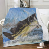 Largemouth Bass Fleece Blanket