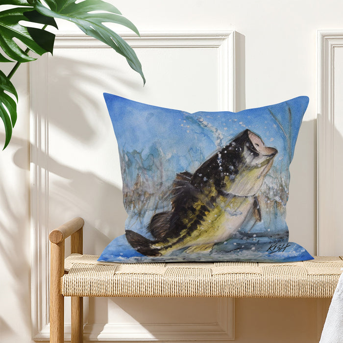 Largemouth Bass Pillow Cover