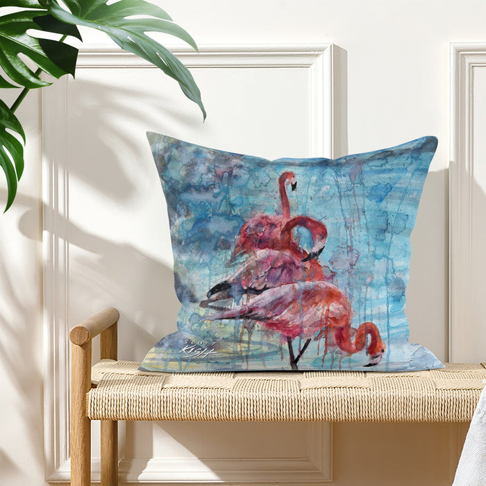 flamingo throw pillow
