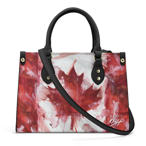 Luxury Leather Canadian Flag Purse