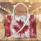 Luxury Leather Canadian Flag Purse