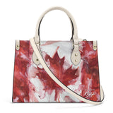 Luxury Leather Canadian Flag Purse
