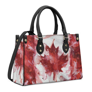 Luxury Leather Canadian Flag Purse