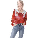 Canadian Flag Long Sleeve Blouse