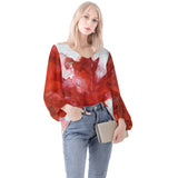 Canadian Flag Long Sleeve Blouse