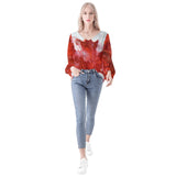 Canadian Flag Long Sleeve Blouse