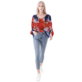 Union Jack Flag Long Sleeve Blouse