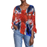 Union Jack Flag Long Sleeve Blouse