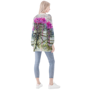 Scottish Thistle Long Sleeve Blouse