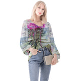 Scottish Thistle Long Sleeve Blouse