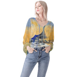 Sailboat Long Sleeve Blouse