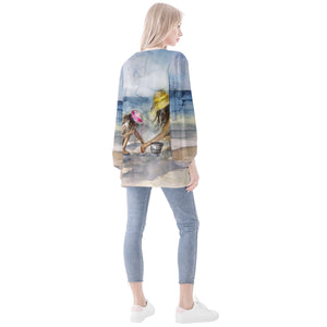 Sea Shelling Long Sleeve Blouse