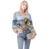 Sea Shelling Long Sleeve Blouse