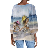 Sea Shelling Long Sleeve Blouse