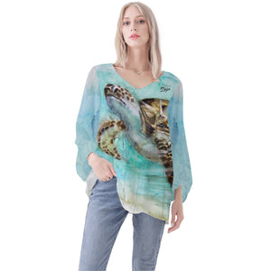 Sea Turtle Long Sleeve Blouse