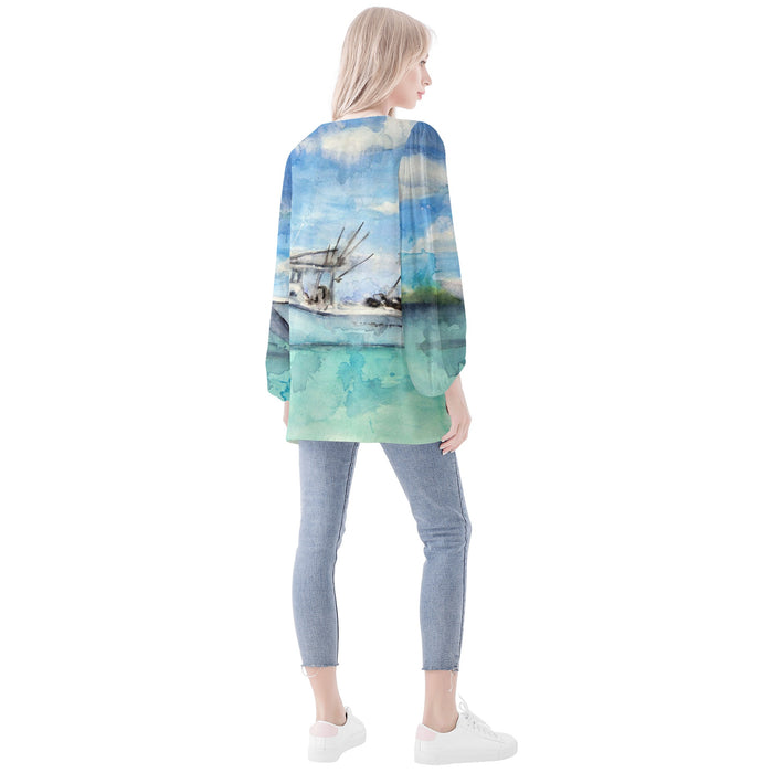 Boating Long Sleeve Blouse