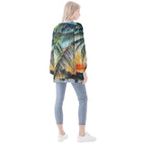 Sunset Palms Long Sleeve Blouse