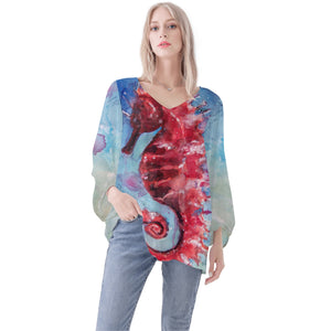 Seahorse Long Sleeve Blouse