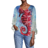 Seahorse Long Sleeve Blouse