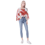 Canadian Flag Puff Sleeve Blouse